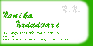 monika nadudvari business card